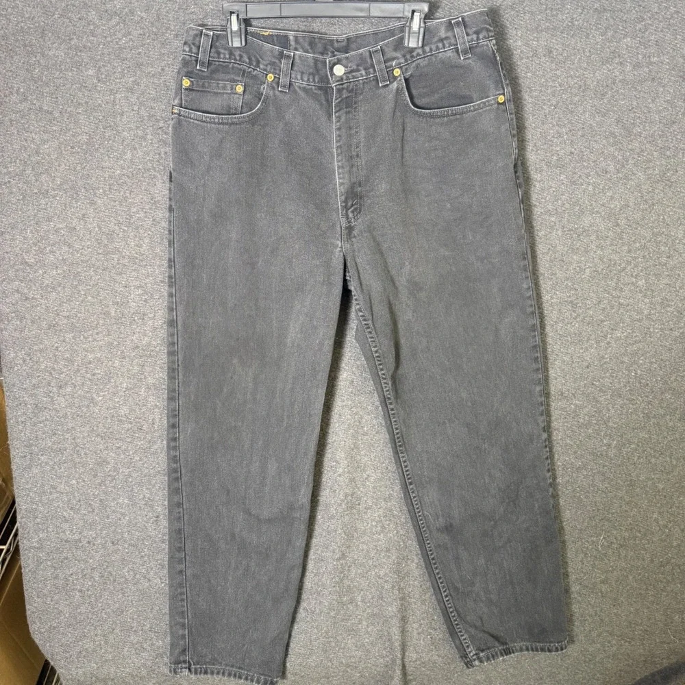 VINTAGE‎ Levi Jeans 550 38x30 Actual(36x29) Faded Black Relaxed USA 80s 90s